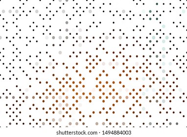 Light Orange vector template with circles. Blurred bubbles on abstract background with colorful gradient. Design for posters, banners.