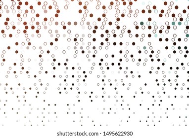Light Orange vector template with circles. Beautiful colored illustration with blurred circles in nature style. Template for your brand book.