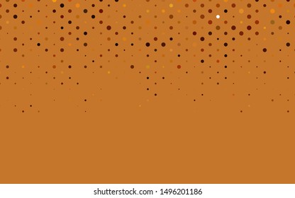 Light Orange vector template with circles. Abstract illustration with colored bubbles in nature style. Pattern for ads, leaflets.