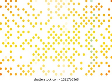 Light Orange vector template with circles. Modern abstract illustration with colorful water drops. Pattern for beautiful websites.