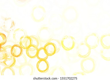 Light Orange vector template with circles. Illustration with set of shining colorful abstract circles. New template for your brand book.