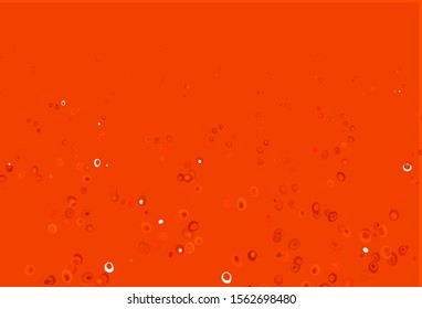 Light Orange vector template with circles. Illustration with set of shining colorful abstract circles. Pattern for ads, leaflets.