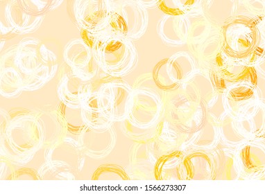 Light Orange vector template with circles. Glitter abstract illustration with blurred drops of rain. Design for your business advert.