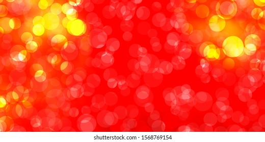Light Orange vector template with circles. Modern abstract illustration with colorful circle shapes. Pattern for websites.