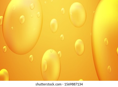 Light Orange vector template with circles. Glitter abstract illustration with blurred drops of rain. Pattern can be used as texture of water, rain drops.