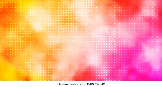 Light Orange vector template with circles. Illustration with set of shining colorful abstract spheres. Design for your commercials.