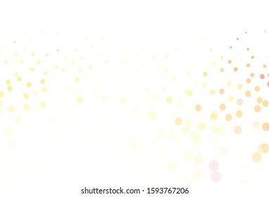 Light Orange vector template with circles. Illustration with set of shining colorful abstract circles. Pattern for ads, leaflets.