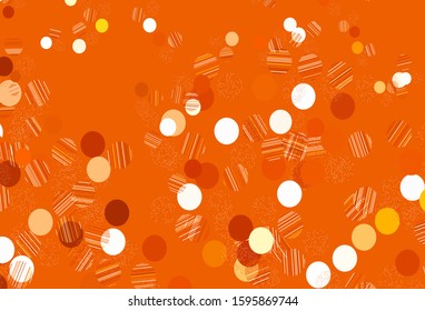 Light Orange vector template with circles. Blurred bubbles on abstract background with colorful gradient. Pattern for beautiful websites.