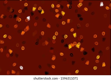 Light Orange vector template with circles. Blurred decorative design in abstract style with bubbles. Completely new template for your brand book.