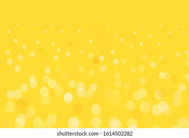 Light Orange vector template with circles. Abstract illustration with colored bubbles in nature style. Pattern for futuristic ad, booklets.