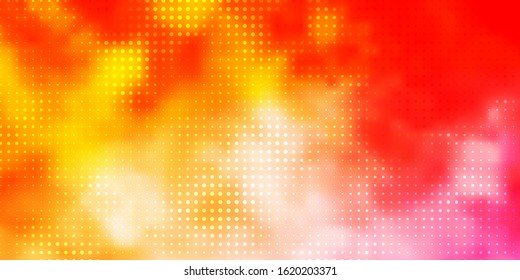 Light Orange vector template with circles. Illustration with set of shining colorful abstract spheres. Design for your commercials.