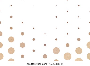 Light Orange vector template with circles. Glitter abstract illustration with blurred drops of rain. Pattern for textures of wallpapers.
