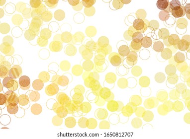 Light Orange vector template with circles. Abstract illustration with colored bubbles in nature style. Pattern for textures of wallpapers.
