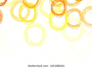 Light Orange vector template with circles. Beautiful colored illustration with blurred circles in nature style. New template for your brand book.
