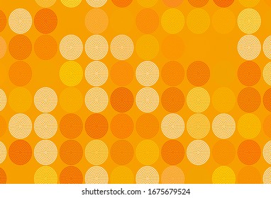 Light Orange vector template with circles. Abstract illustration with colored bubbles in nature style. Pattern for textures of wallpapers.