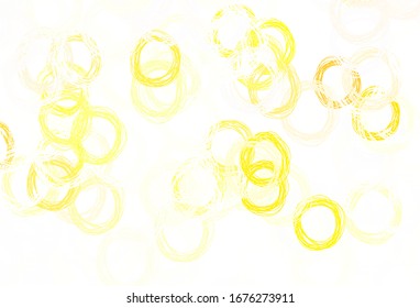Light Orange vector template with circles. Blurred decorative design in abstract style with bubbles. New template for your brand book.