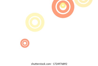 Light Orange vector template with circles. Modern abstract illustration with colorful water drops. Design for your business advert.
