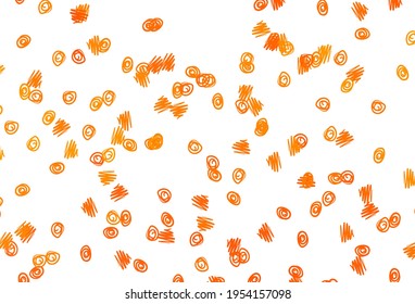 Light Orange vector template with circles. Modern abstract illustration with colorful water drops. Pattern for ads, leaflets.