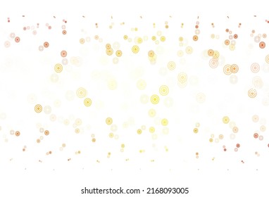 Light Orange vector template with circles. Beautiful colored illustration with blurred circles in nature style. New template for your brand book.