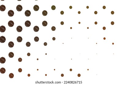 Light orange vector template with circles. Illustration with set of shining colorful abstract circles. Design for business adverts.