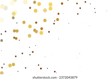 Light Orange vector template with circles. Abstract illustration with colored bubbles in nature style. Pattern of water, rain drops.
