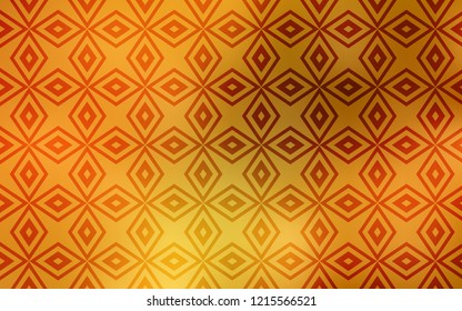Light Orange vector template with crystals, rectangles. Decorative design in abstract style with rectangles. Modern template for your landing page.