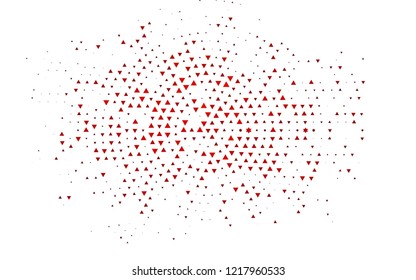 Light Orange vector template with crystals, triangles. Modern abstract illustration with colorful triangles. Template for wallpapers.