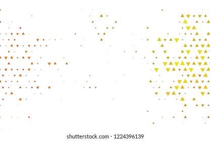 Light Orange vector template with crystals, triangles. Modern abstract illustration with colorful triangles. Smart design for your business advert.