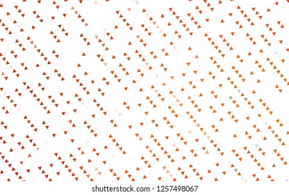 Light Orange vector template with crystals, triangles. Modern abstract illustration with colorful triangles. Pattern for commercials.