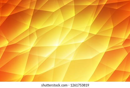 Light Orange vector template with crystals, triangles. Triangles on abstract background with colorful gradient. Pattern for websites.
