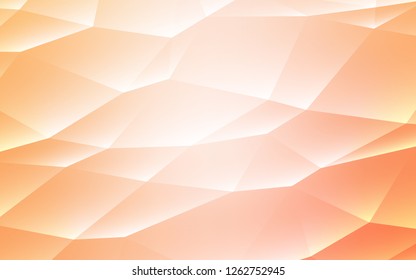 Light Orange vector template with crystals, triangles. Abstract gradient illustration with triangles. The template can be used as a background.