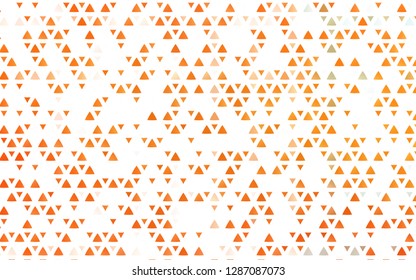 Light Orange vector template with crystals, triangles. Illustration with set of colorful triangles. Pattern for commercials.