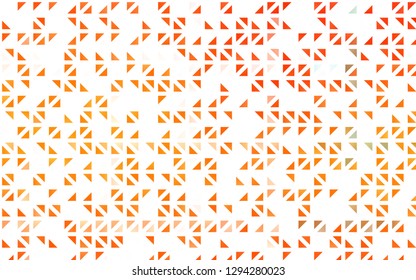 Light Orange vector template with crystals, triangles. Beautiful illustration with triangles in nature style. Template for wallpapers.