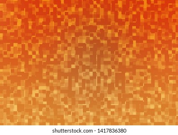 Light Orange vector template with crystals, rectangles. Decorative design in abstract style with rectangles. Best design for your ad, poster, banner.