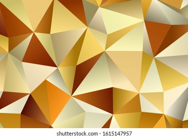 Light Orange vector template with crystals, triangles. Glitter abstract illustration with triangular shapes. Pattern for websites.