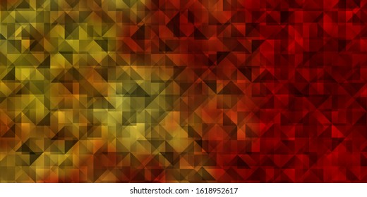 Light Orange vector template with crystals, triangles. Beautiful illustration with triangles in nature style. Template for landing pages.