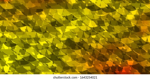 Light Orange vector template with crystals, triangles. Modern abstract illustration with colorful triangles. Pattern for websites.