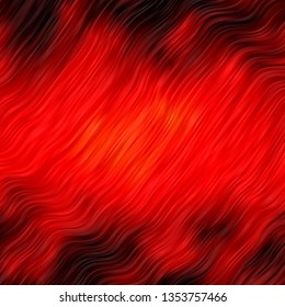 Light Orange vector template with curved lines. Colorful illustration in abstract style with bent lines. Pattern for websites, landing pages.