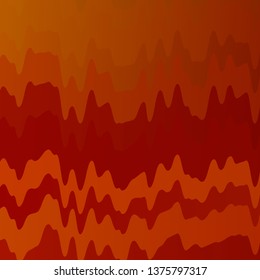 Light Orange vector template with curved lines. Abstract illustration with bandy gradient lines. Template for cellphones.