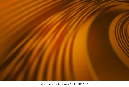 Light Orange vector template with curved lines. A circumflex abstract illustration with gradient. Elegant pattern for a brand book.