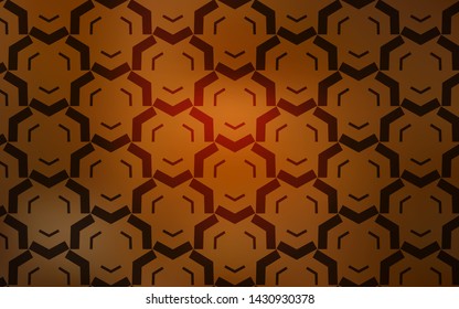 Light Orange vector template with curved lines. Colorful geometric sample with gradient lines.  Abstract design for your web site.