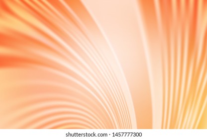 Light Orange vector template with curved lines. Colorful illustration in simple style with gradient. A completely new design for your business.