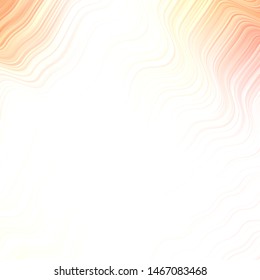 Light Orange vector template with curved lines. Colorful illustration with curved lines. Pattern for commercials, ads.