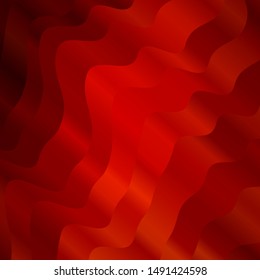 Light Orange vector template with curved lines. Gradient illustration in simple style with bows. Template for your UI design.