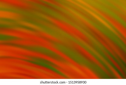 Light Orange vector template with curved lines. Shining colorful illustration in simple style. Template for cell phone screens.