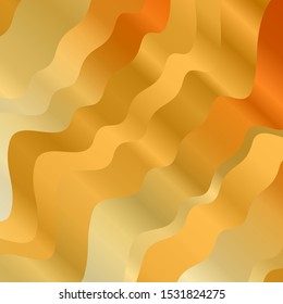 Light Orange vector template with curved lines. Illustration in halftone style with gradient curves. Best design for your posters, banners.