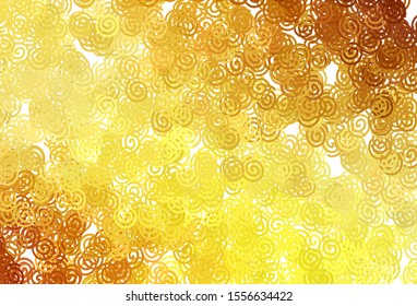 Light Orange vector template with curved lines. An elegant bright illustration with gradient. Abstract style for your business design.