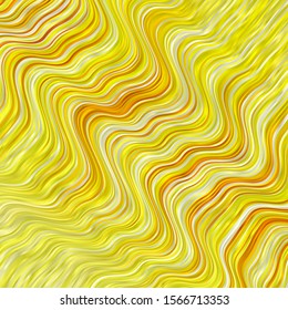 Light Orange vector template with curved lines. Colorful geometric sample with gradient curves.  Smart design for your promotions.