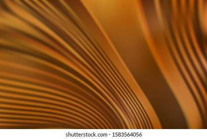 Light Orange vector template with curved lines. An elegant bright illustration with gradient. Abstract style for your business design.