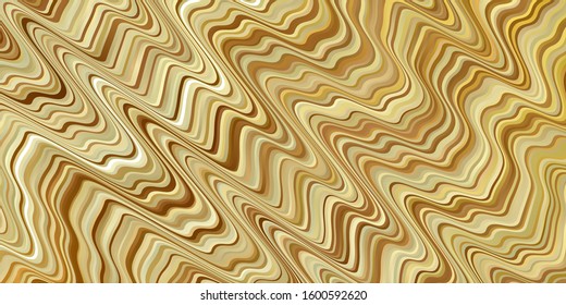 Light Orange vector template with curved lines. Colorful abstract illustration with gradient curves. Pattern for ads, commercials.